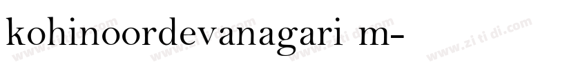 kohinoordevanagari m字体转换